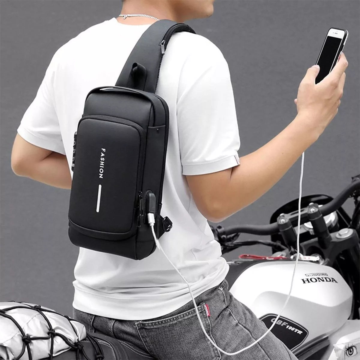 BOLSO ANTIRROBOS CON CARGA USB